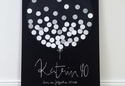 Gästebuchtafel Ballon ca.50x60cm