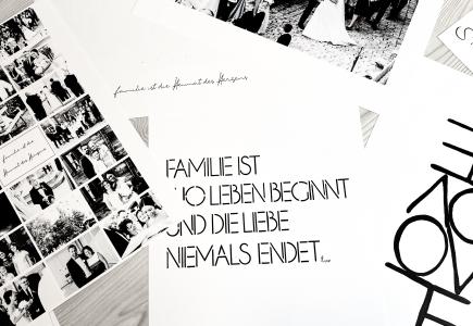 Spruch, Zeichnung, Fotodruck gerahmt 40x50cm, ab